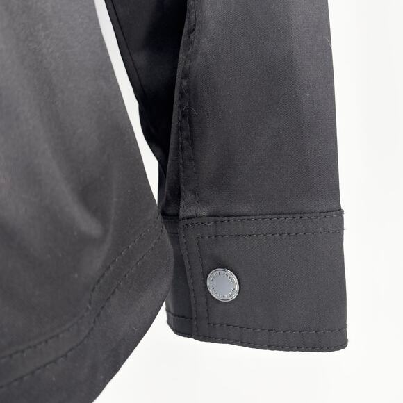 White House Black Market NWT Black Soft Utility Jacket Size 10P - Picture 9 of 9